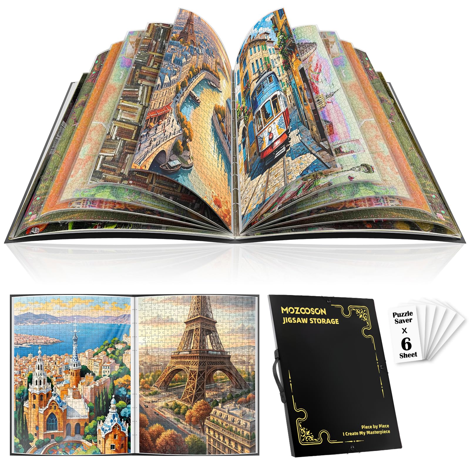 Amazon.com: MOZOOSON Puzzle Storage Folder for 1500 pieces, Large